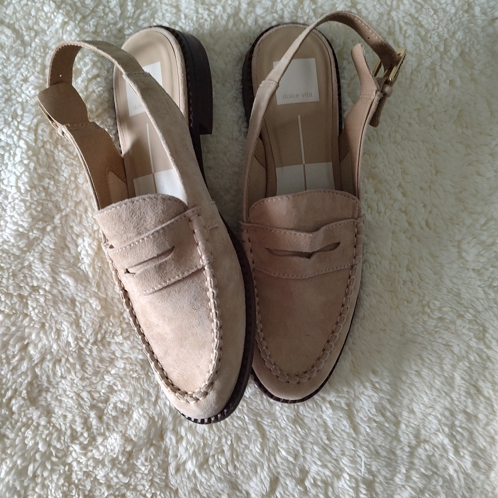 Dolce Vita Women's Beige Slingback Loafers